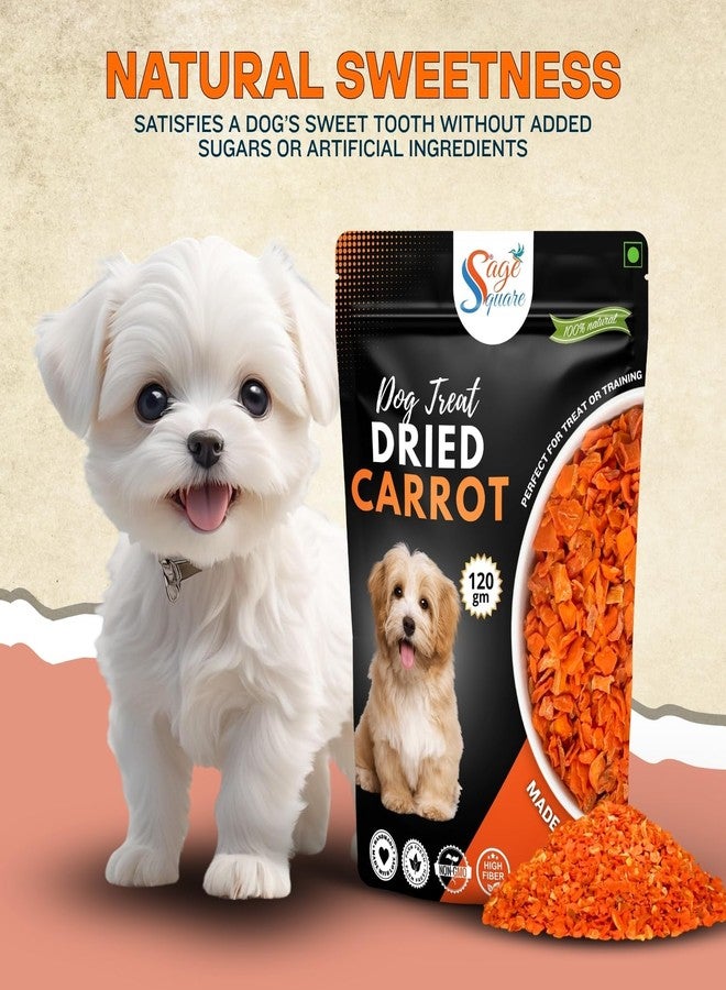 سايج سكوير رقائق الجزر المجففة من سيج سكوير للكلاب - وجبات خفيفة طبيعية وصحية ولذيذة | غنية بالألياف والفيتامينات | خالية من المواد الحافظة الاصطناعية | قليلة الدسم وسهلة الهضم | مثالية للتدريب والمضغ | 120 غرام - Image 4